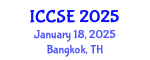 International Conference on Chemical Science and Engineering (ICCSE) January 18, 2025 - Bangkok, Thailand