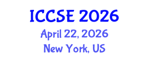 International Conference on Chemical Science and Engineering (ICCSE) April 22, 2026 - New York, United States