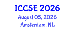 International Conference on Chemical Science and Engineering (ICCSE) August 05, 2026 - Amsterdam, Netherlands