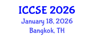 International Conference on Chemical Science and Engineering (ICCSE) January 18, 2026 - Bangkok, Thailand