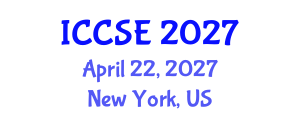 International Conference on Chemical Science and Engineering (ICCSE) April 22, 2027 - New York, United States International Conference on Chemical Science and Engineering (ICCSE) April 22, 2027 - New York, United States