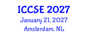 International Conference on Chemical Science and Engineering (ICCSE) January 21, 2027 - Amsterdam, Netherlands International Conference on Chemical Science and Engineering (ICCSE) January 21, 2027 - Amsterdam, Netherlands