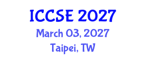 International Conference on Chemical Science and Engineering (ICCSE) March 03, 2027 - Taipei, Taiwan International Conference on Chemical Science and Engineering (ICCSE) March 03, 2027 - Taipei, Taiwan