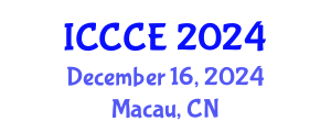 International Conference on Chemistry and Chemical Engineering (ICCCE) December 16, 2024 - Macau, China