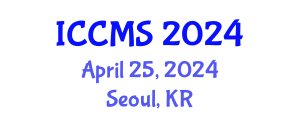 International Conference on Chemistry and Materials Science (ICCMS) April 25, 2024 - Seoul, Republic of Korea
