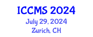 International Conference on Chemistry and Materials Science (ICCMS) July 29, 2024 - Zurich, Switzerland