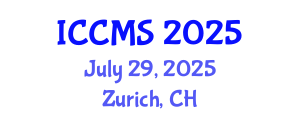 International Conference on Chemistry and Materials Science (ICCMS) July 29, 2025 - Zurich, Switzerland