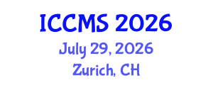 International Conference on Chemistry and Materials Science (ICCMS) July 29, 2026 - Zurich, Switzerland