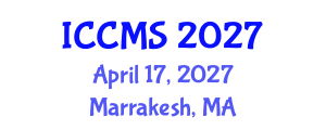 International Conference on Chemistry and Materials Science (ICCMS) April 17, 2027 - Marrakesh, Morocco International Conference on Chemistry and Materials Science (ICCMS) April 17, 2027 - Marrakesh, Morocco