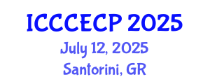 International Conference on Chemistry, Chemical Engineering and Chemical Process (ICCCECP) July 12, 2025 - Santorini, Greece