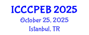 International Conference on Chemistry, Chemical, Process Engineering and Biotechnology (ICCCPEB) October 25, 2025 - Istanbul, Turkey
