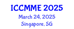 International Conference on Chemistry, Metallurgy and Materials Engineering (ICCMME) March 24, 2025 - Singapore, Singapore