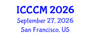 International Conference on Chemistry of Construction Materials (ICCCM) September 27, 2026 - San Francisco, United States