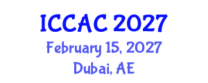 International Conference on Chemometrics in Analytical Chemistry (ICCAC) February 15, 2027 - Dubai, United Arab Emirates International Conference on Chemometrics in Analytical Chemistry (ICCAC) February 15, 2027 - Dubai, United Arab Emirates