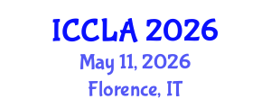 International Conference on Child Language Acquisition (ICCLA) May 11, 2026 - Florence, Italy International Conference on Child Language Acquisition (ICCLA) May 11, 2026 - Florence, Italy
