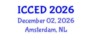 International Conference on Childhood Education and Development (ICCED) December 02, 2026 - Amsterdam, Netherlands International Conference on Childhood Education and Development (ICCED) December 02, 2026 - Amsterdam, Netherlands