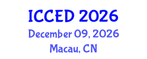 International Conference on Childhood Education and Development (ICCED) December 09, 2026 - Macau, China International Conference on Childhood Education and Development (ICCED) December 09, 2026 - Macau, China