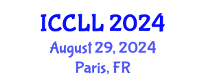 International Conference on Chinese Language and Linguistics (ICCLL) August 29, 2024 - Paris, France