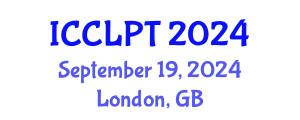 International Conference on Chinese Language Pedagogy and Technology (ICCLPT) September 19, 2024 - London, United Kingdom