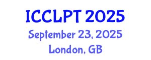 International Conference on Chinese Language Pedagogy and Technology (ICCLPT) September 23, 2025 - London, United Kingdom