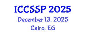 International Conference on Circuits, Systems, and Signal Processing (ICCSSP) December 13, 2025 - Cairo, Egypt
