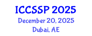International Conference on Circuits, Systems, and Signal Processing (ICCSSP) December 20, 2025 - Dubai, United Arab Emirates