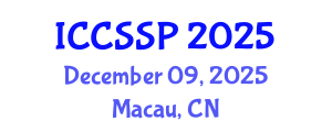 International Conference on Circuits, Systems, and Signal Processing (ICCSSP) December 09, 2025 - Macau, China