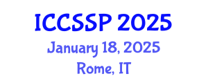 International Conference on Circuits, Systems, and Signal Processing (ICCSSP) January 18, 2025 - Rome, Italy