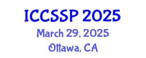 International Conference on Circuits, Systems, and Signal Processing (ICCSSP) March 29, 2025 - Ottawa, Canada