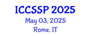 International Conference on Circuits, Systems, and Signal Processing (ICCSSP) May 03, 2025 - Rome, Italy