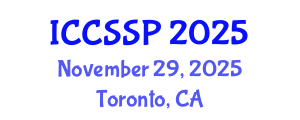 International Conference on Circuits, Systems, and Signal Processing (ICCSSP) November 29, 2025 - Toronto, Canada