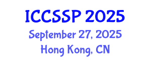 International Conference on Circuits, Systems, and Signal Processing (ICCSSP) September 27, 2025 - Hong Kong, China