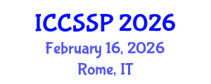 International Conference on Circuits, Systems, and Signal Processing (ICCSSP) February 16, 2026 - Rome, Italy