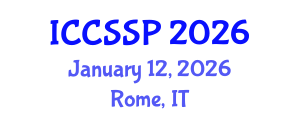 International Conference on Circuits, Systems, and Signal Processing (ICCSSP) January 12, 2026 - Rome, Italy