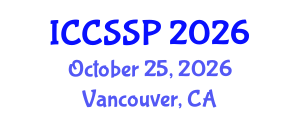 International Conference on Circuits, Systems, and Signal Processing (ICCSSP) October 25, 2026 - Vancouver, Canada