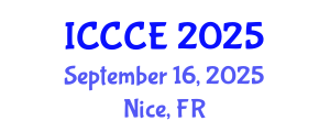 International Conference on Civil and Construction Engineering (ICCCE) September 16, 2025 - Nice, France