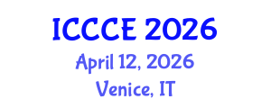 International Conference on Civil and Construction Engineering (ICCCE) April 12, 2026 - Venice, Italy