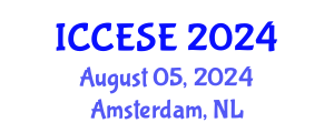 International Conference on Civil and Earth Science Engineering (ICCESE) August 05, 2024 - Amsterdam, Netherlands
