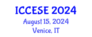 International Conference on Civil and Earth Science Engineering (ICCESE) August 15, 2024 - Venice, Italy