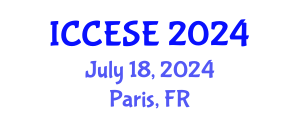 International Conference on Civil and Earth Science Engineering (ICCESE) July 18, 2024 - Paris, France