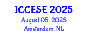 International Conference on Civil and Earth Science Engineering (ICCESE) August 05, 2025 - Amsterdam, Netherlands