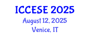 International Conference on Civil and Earth Science Engineering (ICCESE) August 12, 2025 - Venice, Italy