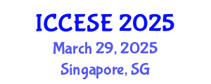 International Conference on Civil and Earth Science Engineering (ICCESE) March 29, 2025 - Singapore, Singapore