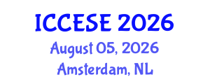 International Conference on Civil and Earth Science Engineering (ICCESE) August 05, 2026 - Amsterdam, Netherlands