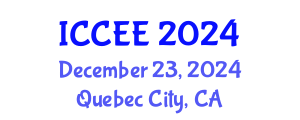 International Conference on Civil and Environmental Engineering (ICCEE) December 23, 2024 - Quebec City, Canada