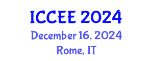 International Conference on Civil and Environmental Engineering (ICCEE) December 16, 2024 - Rome, Italy