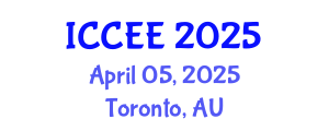 International Conference on Civil and Environmental Engineering (ICCEE) April 05, 2025 - Toronto, Australia