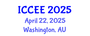 International Conference on Civil and Environmental Engineering (ICCEE) April 22, 2025 - Washington, Australia