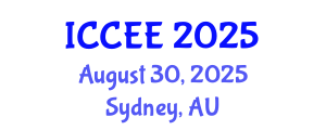 International Conference on Civil and Environmental Engineering (ICCEE) August 30, 2025 - Sydney, Australia