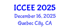 International Conference on Civil and Environmental Engineering (ICCEE) December 16, 2025 - Quebec City, Canada